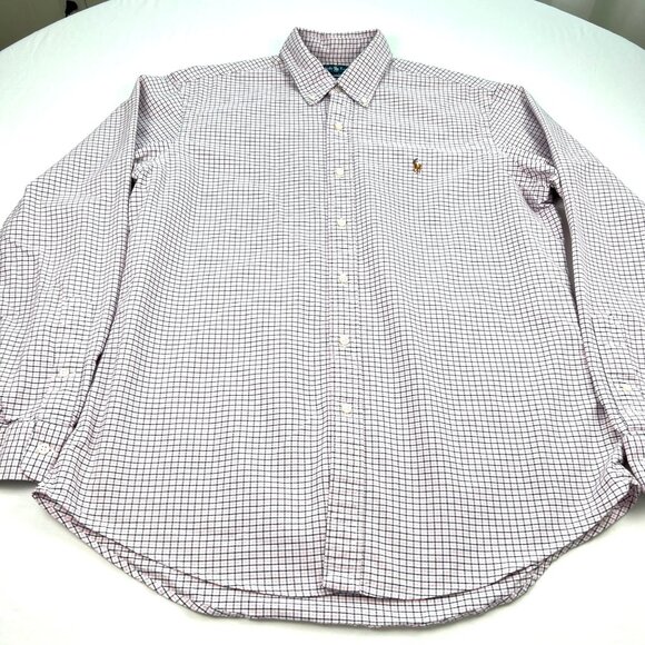 Ralph Lauren Mens Size Large Custom Fit Long Sleeve Shirts Lot Of 2 Flesh Pony - Picture 7 of 14